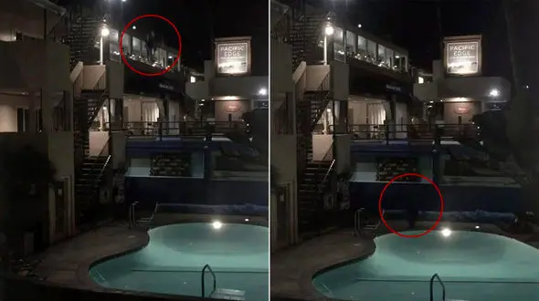 دردسر آخرین پرش مرد پرنده بی باک در استخر +فیلم و تصاویر