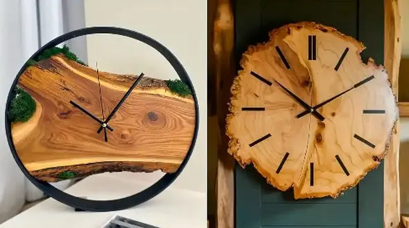 15 مدل ساعت دیواری چوبی روستیک؛ انتخابی شیک برای خانه‌ ای متفاوت