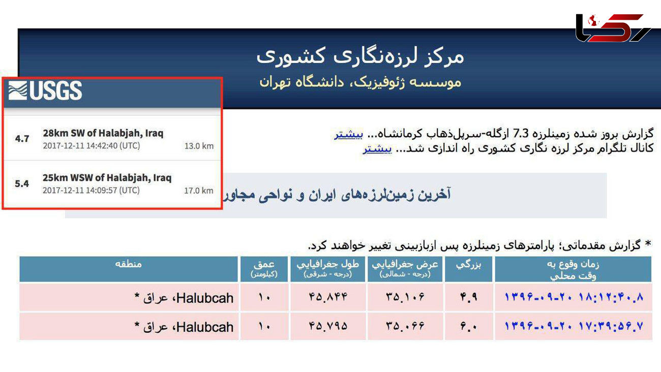 مرکز لرزه‌نگاری کشور زلزله را اشتباه تخمین زد؟ عکس