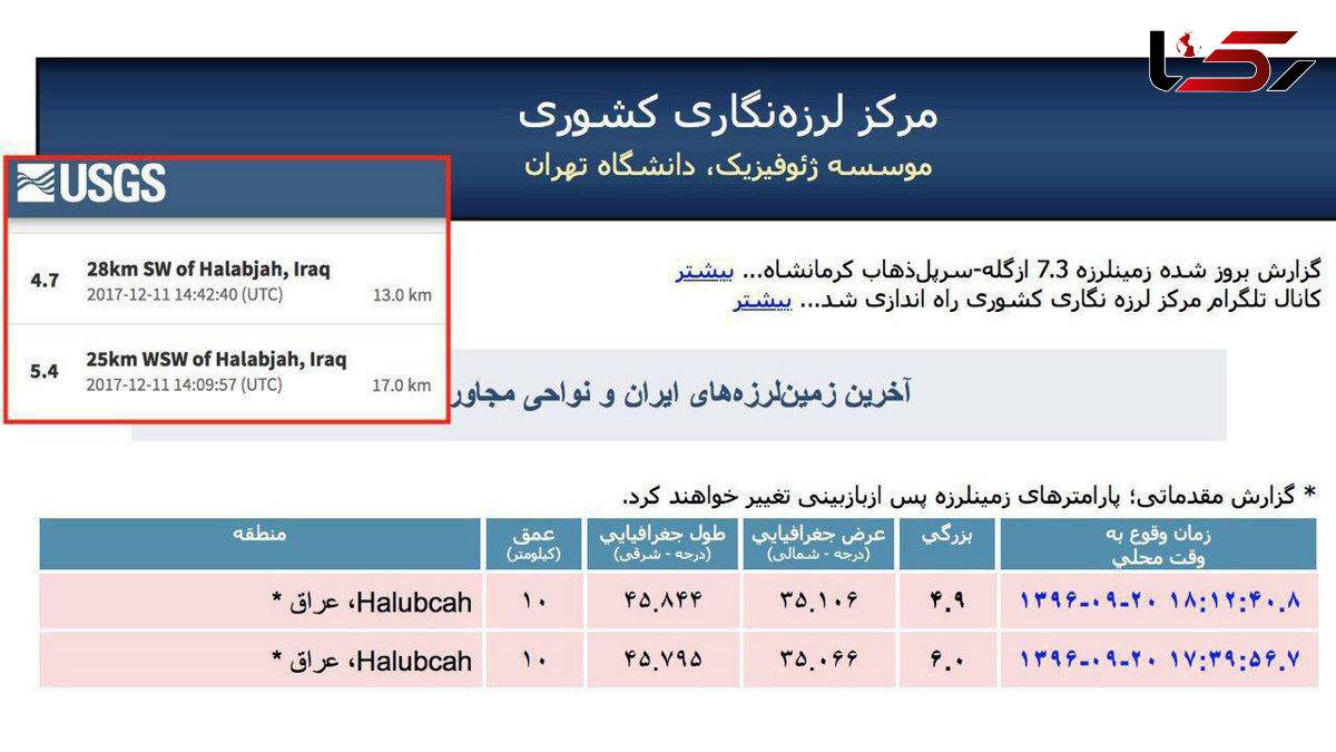 مرکز لرزه‌نگاری کشور زلزله را اشتباه تخمین زد؟! +عکس