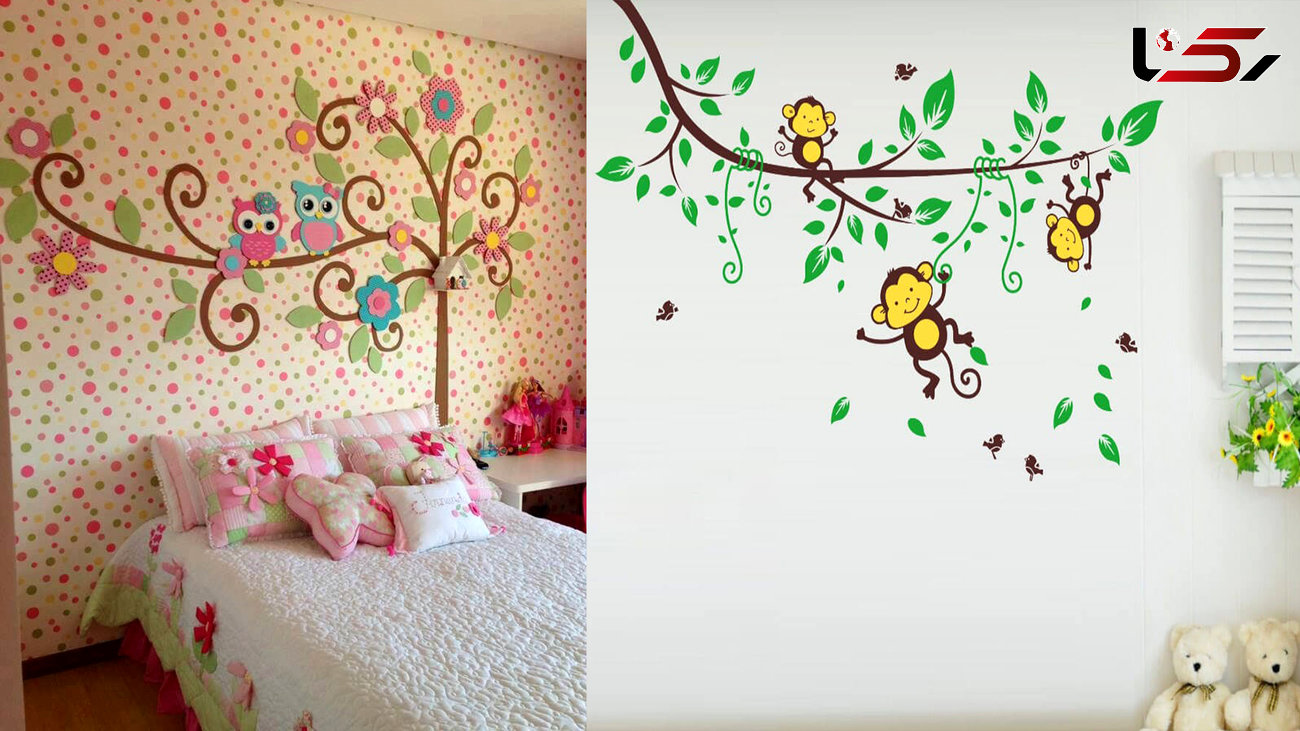 ایده هایی برای طراحی و نقاشی دیوار اتاق کودک تان+عکس  
