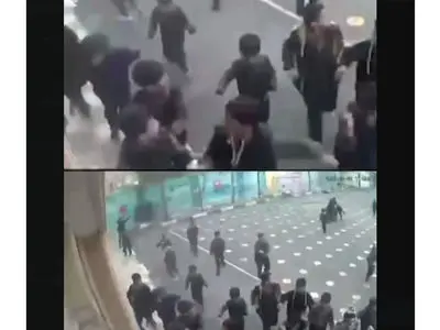 فیلم جگرسوز لحظه شهادت دانش آموز قزوینی در حیاط مدرسه