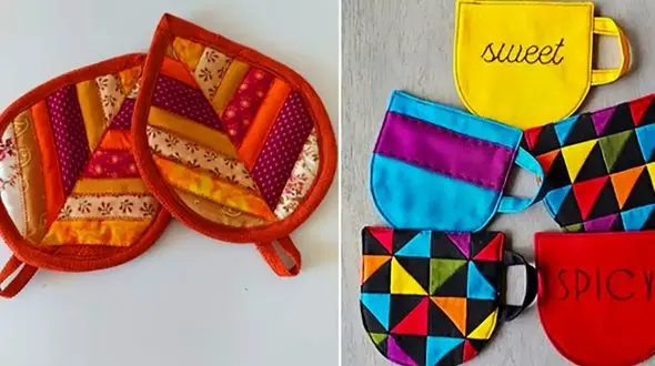 مدل‌ های جذاب دستگیره پارچه‌ ای برای ست آشپزخانه شیک