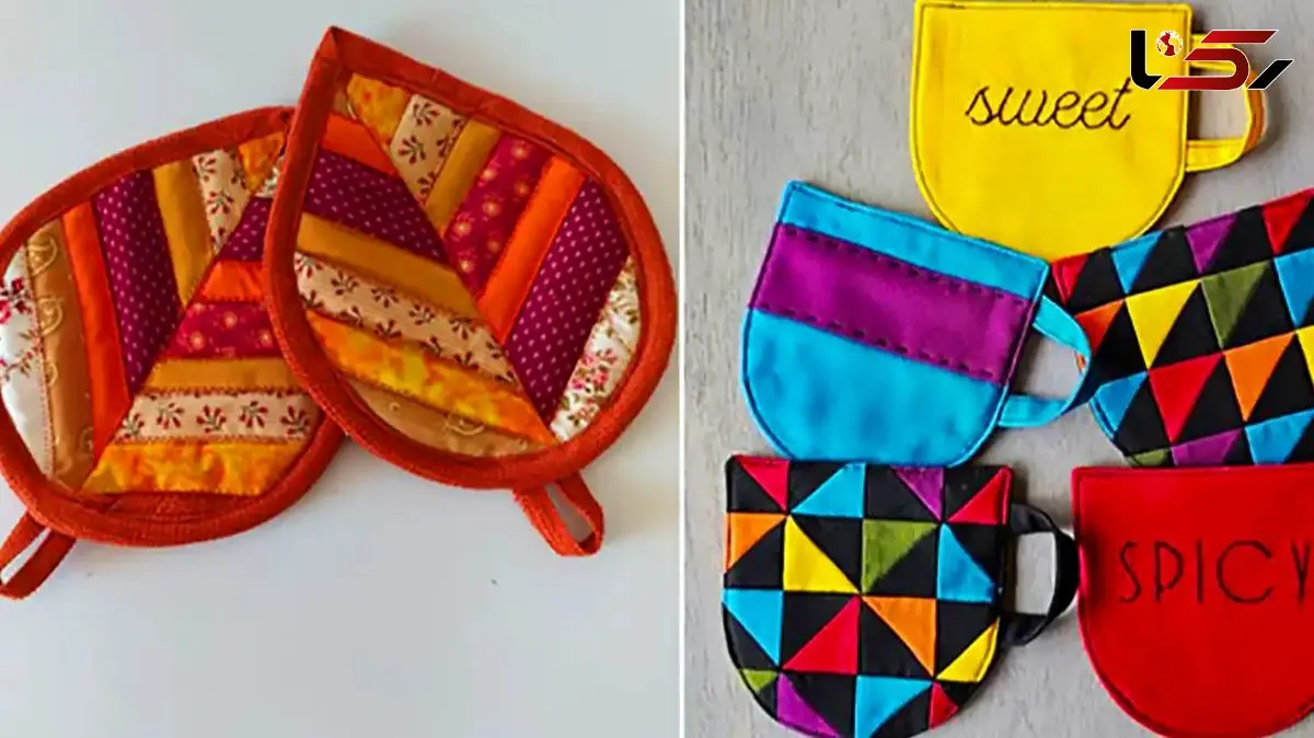 مدل‌ های جذاب دستگیره پارچه‌ ای برای ست آشپزخانه شیک