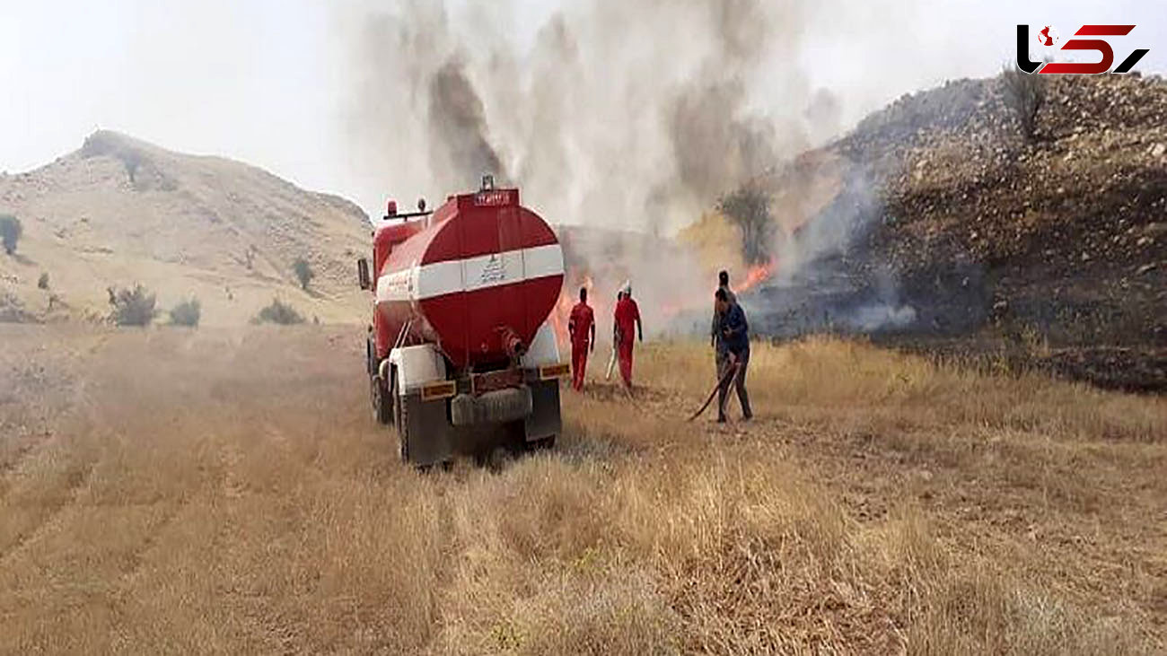 مهار آتش‌سوزی در منطقه حفاظت شده مسجدسلیمان 