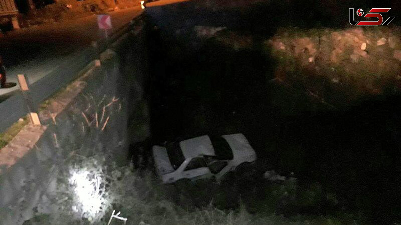 سقوط مرگبار یک پژو به یک دره در جاده کلاردشت + عکس