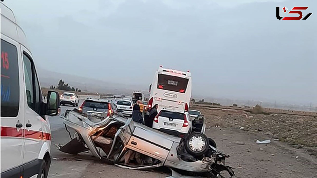 6 کشته و زخمی در تصادف زنجیره ای در آزادراه خرم آباد پل زال