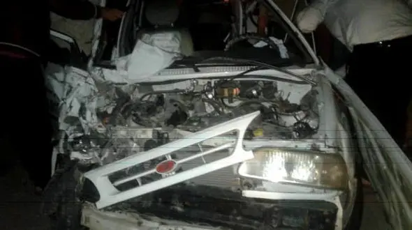 تصادف عجیب و مرگبار تراکتور با پراید / پراید بدجوری له شد + عکس 