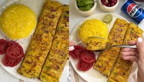 کباب تابه ای با طعم مرغ + فیلم