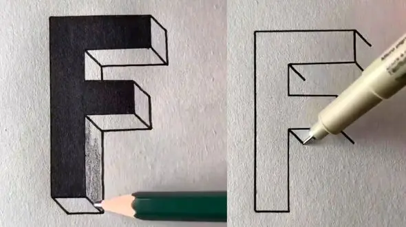 طراحی سه بعدی حرف انگلیسی + فیلم